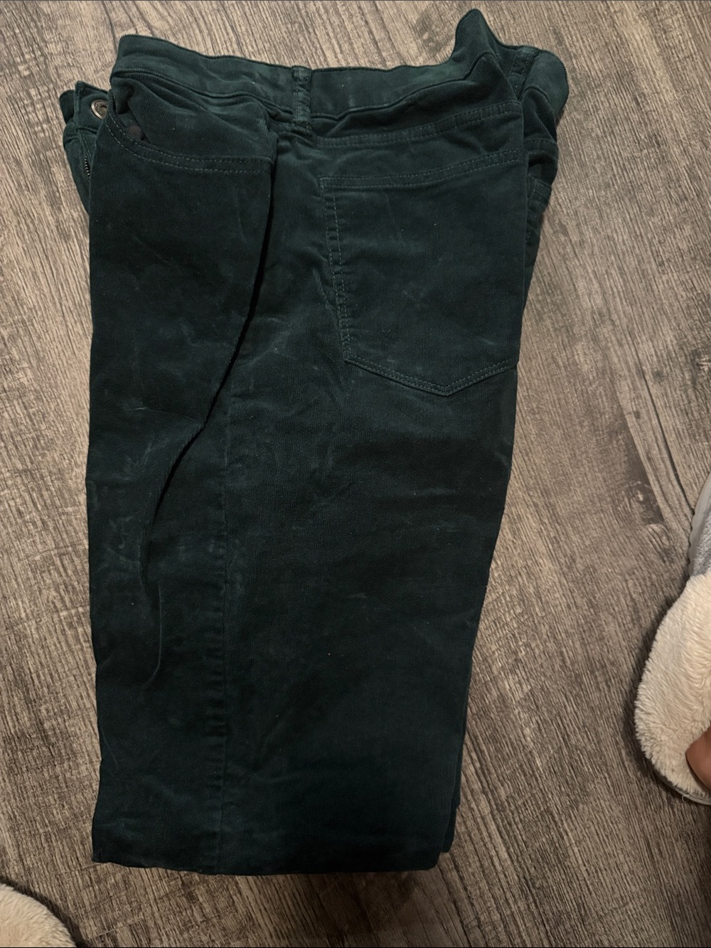 St. John's Bay Women's Straight Leg Jeans in Dark Green